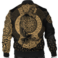 Viking Bomber Jacket Nordic Raven Tattoos RLT12 - Wonder Print Shop