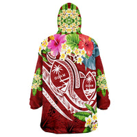 Guam Summer Plumeria Wearable Blanket Hoodie - Wonder Print Shop