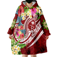 Guam Summer Plumeria Wearable Blanket Hoodie - Wonder Print Shop