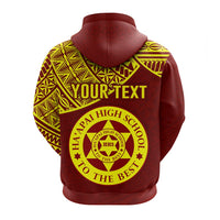 Custom Haapai High School Zip Hoodie Maroon and Gold LT4 - Wonder Print Shop