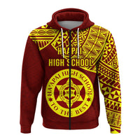Custom Haapai High School Zip Hoodie Maroon and Gold LT4 - Wonder Print Shop