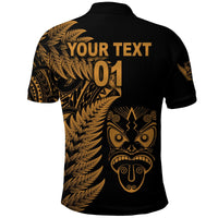 Custom New Zealand Haka Rugby Maori Polo Shirt Silver Fern Vibes Gold LT8 - Wonder Print Shop