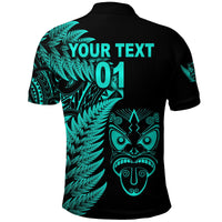 Custom New Zealand Haka Rugby Maori Polo Shirt Silver Fern Vibes Turquoise LT8 - Wonder Print Shop