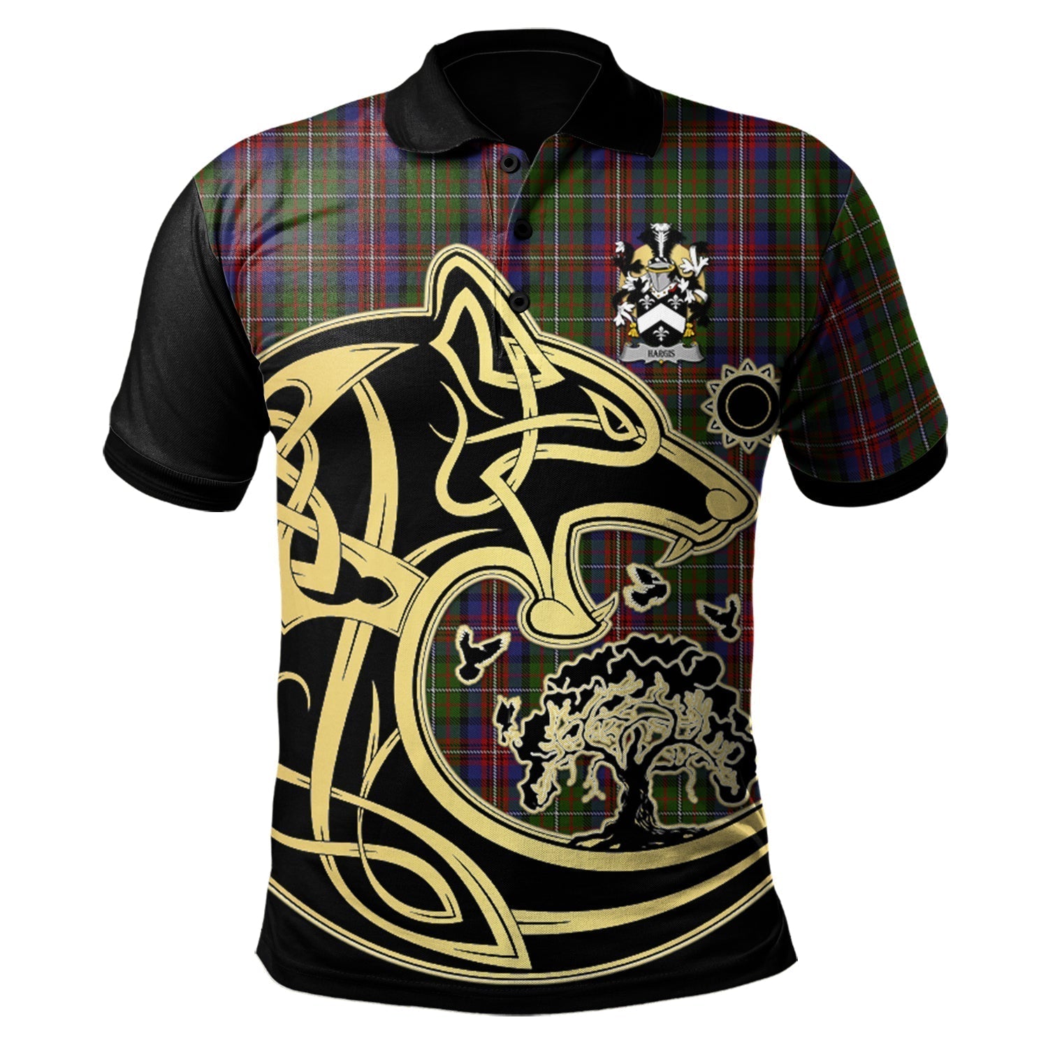 scottish-hargis-clan-crest-tartan-celtic-wolf-style-polo-shirt