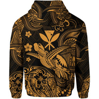 Hawaii Turtle Map Polynesian Hoodie Kanaka Maoli Unique Style Gold LT8 - Wonder Print Shop