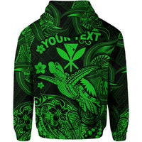 Custom Hawaii Turtle Map Polynesian Zip Hoodie Kanaka Maoli Unique Style Green LT8 - Wonder Print Shop