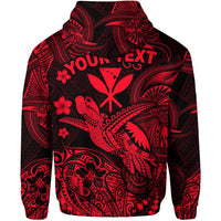 Custom Hawaii Turtle Map Polynesian Hoodie Kanaka Maoli Unique Style Red LT8 - Wonder Print Shop