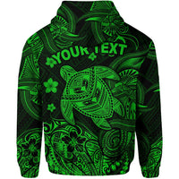 Custom Hawaii Turtle Polynesian Hoodie Plumeria Flower Unique Style Green LT8 - Wonder Print Shop