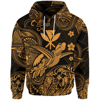 Custom Hawaii Turtle Map Polynesian Hoodie Kanaka Maoli Unique Style Gold LT8 - Wonder Print Shop
