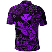 Hawaii Golf Shirts Polynesian Turtle with Kanaka Maoli Polo Shirt Unique Style Purple LT8 - Wonder Print Shop