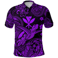Hawaii Golf Shirts Polynesian Turtle with Kanaka Maoli Polo Shirt Unique Style Purple LT8 - Wonder Print Shop