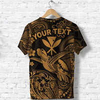 Custom Hawaii Turtle Map Polynesian T Shirt Kanaka Maoli Unique Style Gold LT8 - Wonder Print Shop