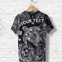 Custom Hawaii Turtle Polynesian T Shirt Plumeria Flower Unique Style Black LT8 - Wonder Print Shop