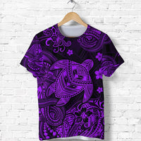 Hawaii Turtle Polynesian T Shirt Plumeria Flower Unique Style Purple LT8 - Wonder Print Shop