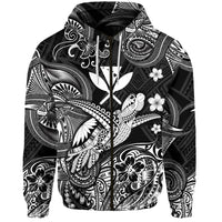 Hawaii Turtle Map Polynesian Zip Hoodie Kanaka Maoli Unique Style Black LT8 - Wonder Print Shop