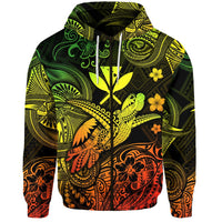 Custom Hawaii Turtle Map Polynesian Zip Hoodie Kanaka Maoli Unique Style Reggae LT8 - Wonder Print Shop