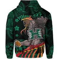 Custom Hawaii Warriors Polynesian Zip Hoodie Unique Style Green LT8 - Wonder Print Shop