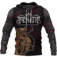 Viking Hoodie Fenrir Art RLT12 - Wonder Print Shop