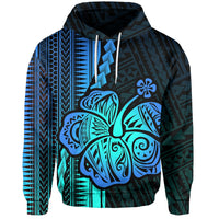 Custom Polynesian Hibiscus Hoodie Hawaiian Style No.2 LT6 - Wonder Print Shop