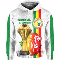 Senegal Football Champion Hoodie White Style LT6 - Wonder Print Shop