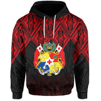 Tonga Hoodie Ngatu Black and Red Style LT6 - Wonder Print Shop