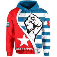 Custom West Papua Hoodie Clenched Hands Flag LT6 - Wonder Print Shop