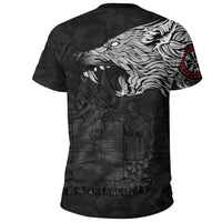 Viking T Shirt, Fenrir Wolf and Vegvisir RLT12 - Wonder Print Shop