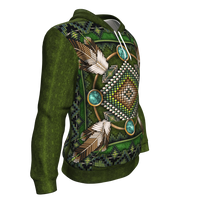Native American Green Mandala Pattern 3D Pullover Hoodie LT10 - Wonder Print Shop