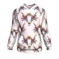 Native American Little Bison Bull Heads Light Purple 3D Pullover Hoodies LT10 - Wonder Print Shop