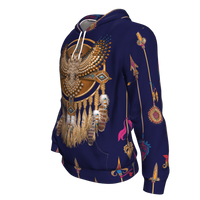 Golden Owl Dream Catcher 3D Pullover Hoodie Native American LT10 - Wonder Print Shop