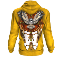 Yellow Owl Dreamcatcher Native American Design 3D Pullover Hoodie LT10 - Wonder Print Shop