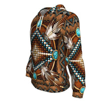 Naumaddic Arts Brown Native American All Over Hoodie LT10 - Wonder Print Shop