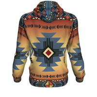 Blue Pearl Pattern Native American All Over Hoodie LT10 - Wonder Print Shop