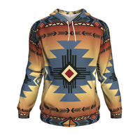 Blue Pearl Pattern Native American All Over Hoodie LT10 - Wonder Print Shop