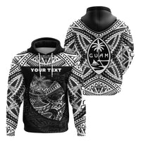 Custom Guam Rugby Hoodie Polynesian Patterns Black Ver.2 LT16 - Wonder Print Shop