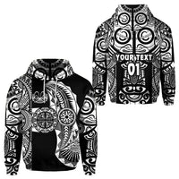 Custom Marquesas Islands Hoodie Marquesan Tattoo Original Style Black LT8 - Wonder Print Shop