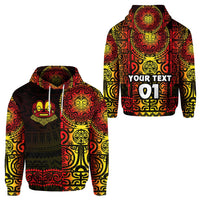 Custom Marquesas Islands Hoodie Marquesan Tattoo Unique Style Gradient Red LT8 - Wonder Print Shop