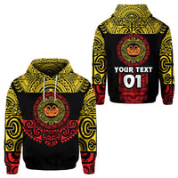 Custom Marquesas Islands Hoodie Marquesan Tattoo Simplified Version Yellow LT8 - Wonder Print Shop