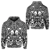 Custom Marquesas Islands Hoodie Marquesan Tattoo Simple Style Black LT8 - Wonder Print Shop