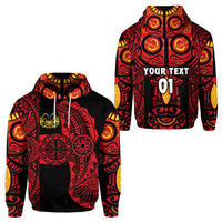 Custom Marquesas Islands Hoodie Marquesan Tattoo Original Style Red LT8 - Wonder Print Shop