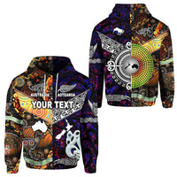 Custom New Zealand Australia Hoodie Together Purple LT8 - Wonder Print Shop