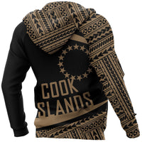 Cook Islands Polynesia Hoodie Circle Gold Ver 2.0 - Wonder Print Shop