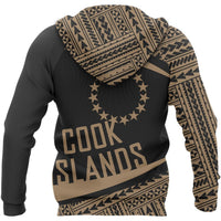 Cook Islands Polynesia Hoodie Circle Gold Ver 2.0 - Wonder Print Shop