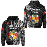 Tonga Hoodie Coat Of Arms Simple Vibes Black LT8 - Wonder Print Shop