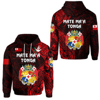 Tonga Hoodie Coat Of Arms Simple Vibes Red LT8 - Wonder Print Shop
