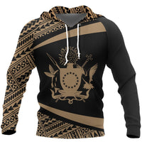Cook Islands Polynesia Hoodie Circle Gold Ver 2.0 - Wonder Print Shop