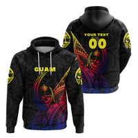 Custom Guam Rugby Hoodie Polynesian Patterns Style Gradient LT16 - Wonder Print Shop