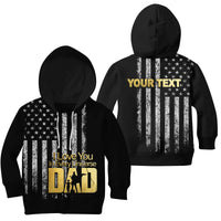 (Custom Personalised) American Flag Father Day Hoodie KID LT6 - Wonder Print Shop