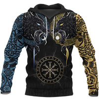 Viking Hoodie Hati and Skoll Tattoo RLT12 - Wonder Print Shop
