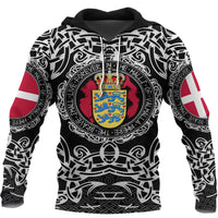 Viking Hoodie Denmark Viking Pattern RLT12 - Wonder Print Shop